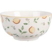Clayre & Eef Soepkom 500 ml Wit Porselein Citroenen