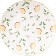 Clayre & Eef Ontbijtbord Ø 20 cm Wit Porselein Citroenen