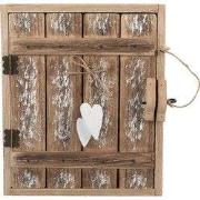 Clayre & Eef Sleutelkastje 24x7x30 cm Bruin Wit Hout