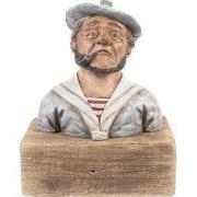 Clayre & Eef Decoratie Beeld Matroos 19x11x24 cm Blauw Hout