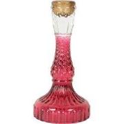 Clayre & Eef Kandelaar Ø 9x17 cm Roze Glas