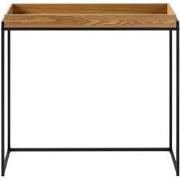 Console met opstaande rand en zwarte metalen poten L100 cm - JESSIE