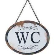 Clayre & Eef Tekstbord 17x13 cm Wit IJzer