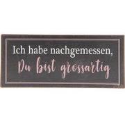 Clayre & Eef Tekstbord 30x13 cm Bruin Metaal