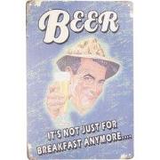 Clayre & Eef Tekstbord 20x30 cm Blauw IJzer