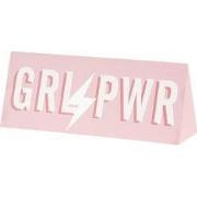 Clayre & Eef Tekstbord 20x6x8 cm Roze Hout