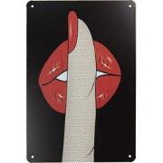 Clayre & Eef Tekstbord 20x30 cm Zwart IJzer