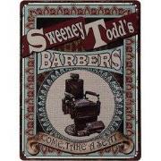 Clayre & Eef Tekstbord 25x33 cm Rood Bruin IJzer