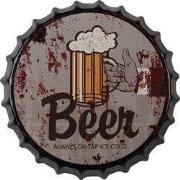 Clayre & Eef Tekstbord Ø 33 cm Grijs IJzer