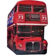 Clayre & Eef Wanddecoratie Bus 60x80 cm Rood Zwart IJzer