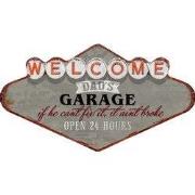 Clayre & Eef Wanddecoratie 49x27 cm Grijs Rood IJzer