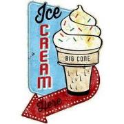 Clayre & Eef Wanddecoratie 40x60 cm Blauw Wit IJzer