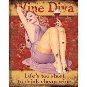 Clayre & Eef Tekstbord 20x25 cm Rood Beige IJzer