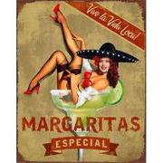 Clayre & Eef Tekstbord 20x25 cm Bruin Rood IJzer