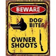 Clayre & Eef Tekstbord 20x25 cm Geel IJzer