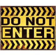 Clayre & Eef Tekstbord 25x20 cm Zwart Geel IJzer