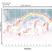 Eenhoorn sprookje - Kinderbehang - 389,6 cm x 280 cm - Walloha