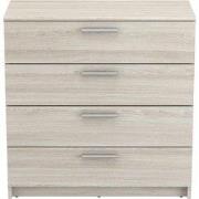 Ladenkast 4 laden L79,6 cm, lichte houten afwerking - Pricy