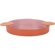 Present Time - Dienblad Double Funky Large - Soft pink & bright orange