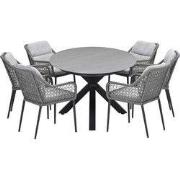 Garden Impressions Pemba tuinset 7-delig - Scot tuintafel Napoli sand ...