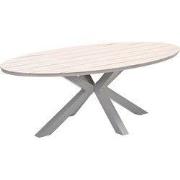 Edison tafel ovaal - 220x115 cm -taupe -light teak Vironwood