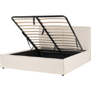 MOISSAC - Bed - Beige - 160 x 200 cm - Polyester