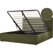 MOISSAC - Tweepersoonsbed - Donkergroen - 160 x 200 cm - Polyester