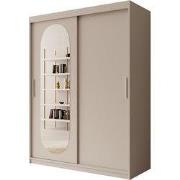 Meubella - Kledingkast Bodhi - Beige - 150 cm - Met spiegel