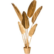 BANANA TREE - Kunstplant - Goud - 123 cm - Synthetisch materiaal