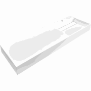 CUSCO - Wastafel - Wit - 150 x 48 cm - Mineraalgietwerk