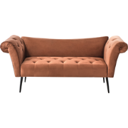 NANTILLY - Chaise longue - Goudbruin - Fluweel