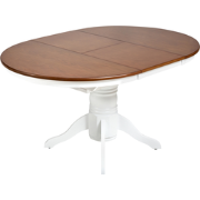 AKRON - Uitschuifbare eettafel - Donkerbruin - 106/150 cm - Essenhoutf...