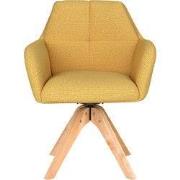 Eetkamerstoel Pete Oker Houten Swivel - Giga Meubel