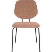 Eetkamerstoel Roze - Zithoogte 48cm - Zelo - Set van 2