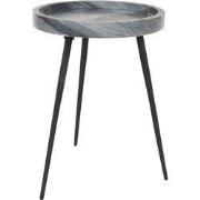 Bijzettafel Grijs Marmer - 33x33x45cm - Karrara