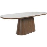 Eettafel Wit/Walnoot - 180x90x77cm - Almira