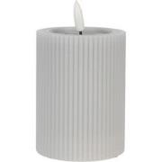 Clayre & Eef LED Kaars Ø 8x13 cm Grijs Wax