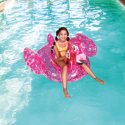 Opblaasbare Flamingo XXL Neon Panterprint