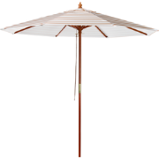 FERENTILLO - Parasol - Beige/Wit - 260 cm - Polyester