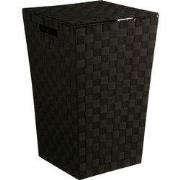 Decopatent® Wasmanden met deksel -  60 Liter - Geweven wasmand - Wasbo...