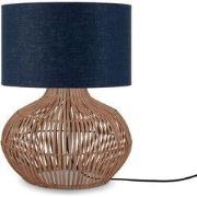 Tafellamp Kalahari - Denim/Rotan - Ø32cm