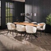 Deens Ovaal Eettafel Laurie Acaciahout 180x95 cm