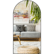 MISOU Wandspiegel - Zwart - Grote Staande Spiegel - 177x91CM - Vloersp...