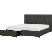 ROCHELLE  - Bed opbergruimte - Donkergrijs - 180 x 200 cm - Polyester