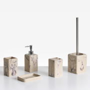 VILCANOTA - Badkameraccessoireset - Beige - Polyresin