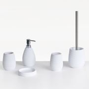 QUILA - Badkameraccessoireset - Wit - Polyresin