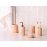 POZUZO - Badkameraccessoireset - Oranje - Polyresin