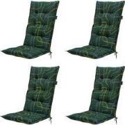 Madison -  Tuinstoelkussen Hoge Rug Joah green - Ca. 123x50 cm - Set v...