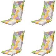 Madison -  Tuinstoelkussen Hoge Rug Grafi lila - Ca. 123x50 cm - Set v...