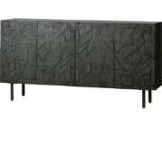 WOOOD Counter Dressoir - Hout - Zwart - 83x160x40